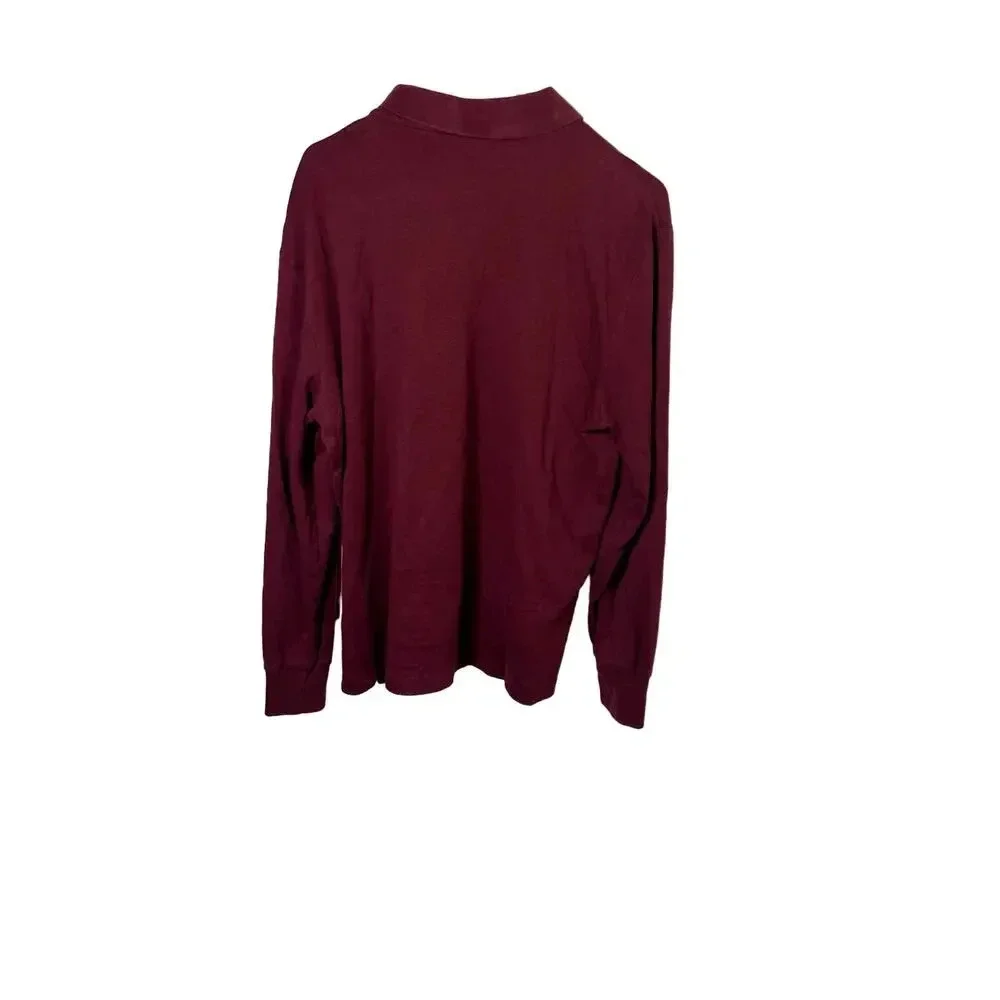 Polo Ralph Lauren, men’s long sleeve pony logo 1/4 button knit‎ polo shirt Large